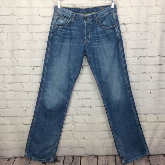 Lucky Brand Jeans Women's Sz 32x32 Logger Bootcut Button Fly Pedestrian Crossing - Picture 1 of 12